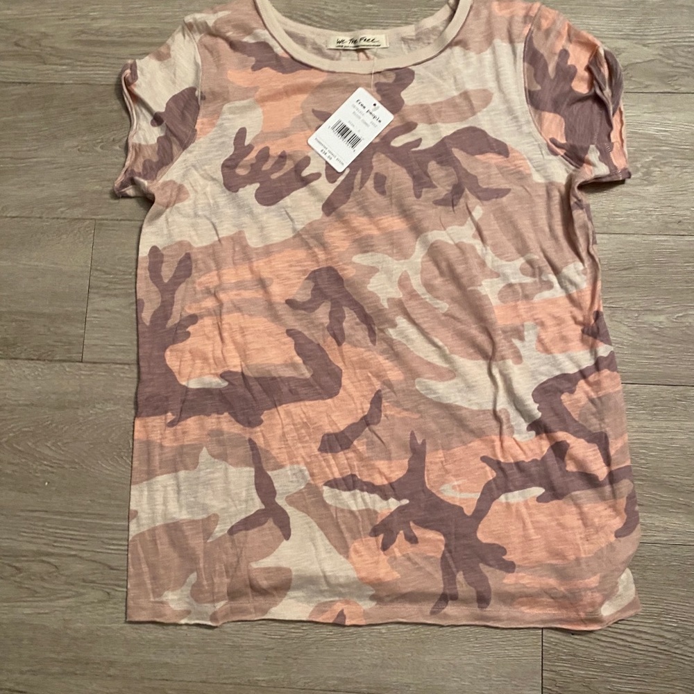 Fee People pink camo shirt